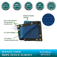Ifenceview 14' x 5' to 14' x 80' Patio Top Driveway Carport Barn Kennel Yard Garden Plants Crops Shade Cloth Mesh Net Pergola Gazebos Cover Canopy Awning (14' x 78', Blue)