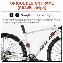 SAVADECK Carbon Gravel Road Bike GRX600 11-Speed Black 47cm