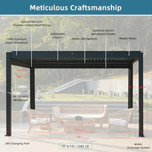 SmartWings Electric Louvered Pergola with Remote, 10 x 13FT Free Standing