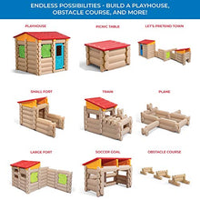 Step2 Big Builders Playhouse Building Set 132-Piece Kids Playset Brown