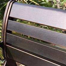TBLOTYD Garden Bench Outdoor Park Chairs, Fully Cast Aluminum Outdoor Benches, Metal Leisure Benches with Backrest for Garden, Courtyard, Backyard Patio Seating for Park ，200CM