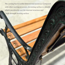 ERoomQ Outdoor GThe Bench,Outdoor GThe Terrace Bench, Cast Iron Anticorrosive Solid Wood Seat Leisure Table and Chair Combination (Table)