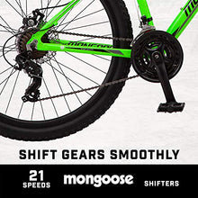 Mongoose Switchback Trail Hardtail Mountain Bike 21-Speed 27.5-Inch Neon Green