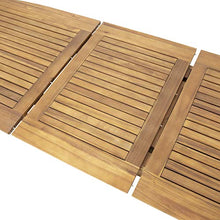 GDFStudio Outdoor Acacia Wood Expandable Dining Table, Teak