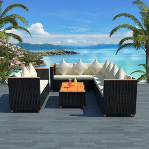 AMBERARD Patio Furniture Set Set of 5 Black Furniture Set