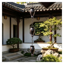 RNLFSP Customised Aluminum Fish Rain Chain for Water Feature, Black/Coffee