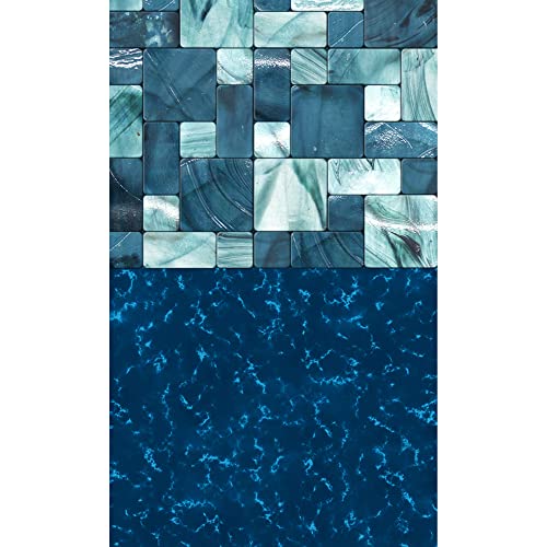 Blue Wave Emerald Coast Oval Overlap Pool Liner 18x33 Blue