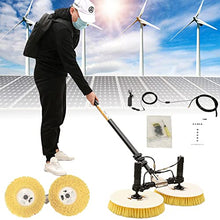 XQZMZSCP Electric Water Fed Pole Kit, Outdoor Window Glass Solar Panel Cleaning Brush, Extendable Pole Water Fed Pool Cleaning Brush (7.5M freebattery)