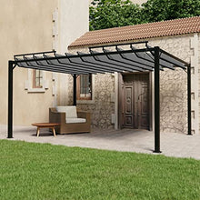 HKTMGDNG 10x13 Gazebo with Louvered Roof Aluminum Pergola Anthracite