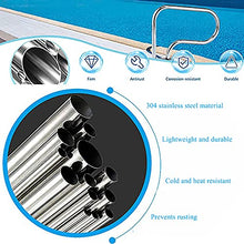 Stainless Steel Handrails Easy Mount Swimming Pool Safety Handrails for Inground Pool Entry 32X22.5in ()