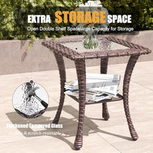 LayinSun 6 Pieces Patio Furniture Set with Swivel Chairs Brown/Beige