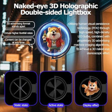 3D Holographic Advertising Light Box,Double Sided Naked Eye 3D Fan Holographic Projector with Smart App Control,Outdoor LED Rotating Light Box,Stereoscopic LED Rotating Sign (50cm(224 LED Chips))