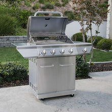 Nexgrill Propane 4 Burner Gas Grill, Stainless Steel Body with Side Burner