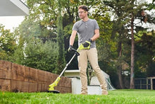 RYOBI One+ RY18LMC30A-120 18V Cordless Lawn Mower/Edger – Width 30 cm, 1 x 2.0Ah Battery + Charger, Battery Life 10 min, 30L Container, Ideal for Small Gardens
