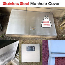 ZAQYCM Crawl Space Floor Access Door with Lock and Handle, Recessed Sewer Manhole Cover Yard Patio Garden, Customizable Egress Basement/Window Well Covers Outside(WxL 24x37in)