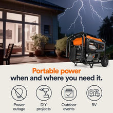 Generac 8,125 Starting Watt Portable Gas Generator, Wheels And Handle Kit