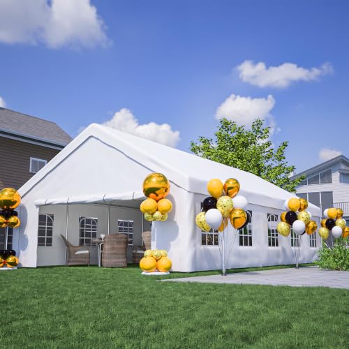 Roomfitters 20x32 FT Party Tent, Heavy Duty Outdoor Canopy Gazebo with Removable Sidewalls and Storage Bags for Weddings Parties and Commercial Events, White