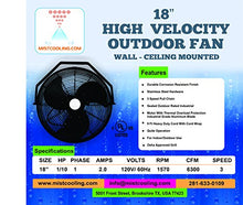Misting Fan Kit - 18 Inch Outdoor Fan with 250 PSI Misting Pump - Stainless Steel Misting Fan Ring (3 Black Color Fan)