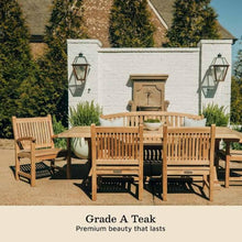 Ash & Ember Savannah Grade A Teak Square Back Arm Chair, Gently Curved Seat and Back, Indoor Outdoor Lounge Chair, Chairs for Patio Furniture Set, Weather-Resistant Outdoor Furniture