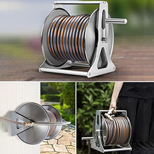 Hose Trolley Silver 50 M Classic Hose Reel Fit Right Garden Hose Reel Cart Particularly Stable Garden Tool Accessories (Silver 40m)