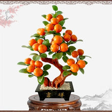 YXIANG56Q Fake Plants SimulationTree Potted Plant, Jade Carved Tree Artificial Green for Home Office Bonsai Tree