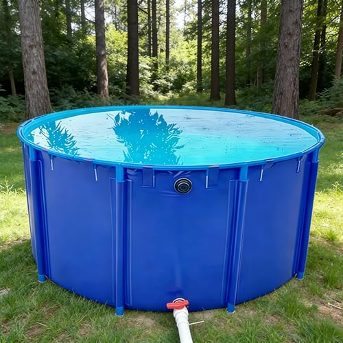 WLCGYD Outdoor Round Pools Above Ground 3 4 5 6 7 8 9 10 11 12 13 14 15 16 18 Ft Dia, Heavy Duty Backyard Family Swimming Pool with Steel Frame, Non Inflatable Pools(Deep 26in/66cm,Dia 4ft/1.2m)