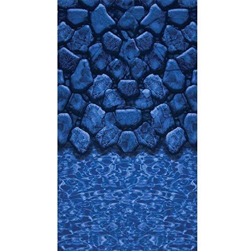 In The Swim 27' Round 25 Mil Overlap Pool Liner - Boulder Swirl Design Multi-Colored