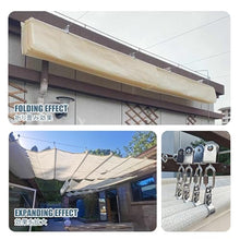 HBOOMOEM Wave Canopy Awning，Sliding Wave Shade，U Shape Wave Sail，Waterproof Retractable Cover，Retractable Waterproof Shade Sail，For Use In Gardens, Pavilions, Terraces, Gazebos, Etc.(W:2.5m/8.2ft*L:14