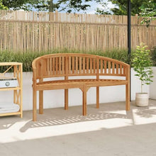 vidaXL Banana Bench 59.4" Solid Teak Wood