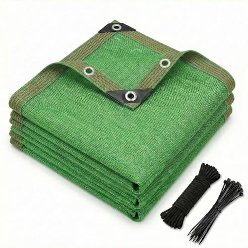 LJTGFHP 90% Shade Cloth, Chicken Coop Shade Cover, Sturdy Sunblock Mesh Tarp with Grommets for Patio Plants Greenhouse Kennel Porch Pergola Sun Protection Netting Cover, 35 x50 ft