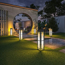 ZEELYDE Post Lights Outdoor,Plug-in Electric Lawn Light Waterproof Outdoor Garden Light Simple LED Stainless Steel Landscape Light Home Villa Garden Chinese Floor Lamp Night Safety Lighting
