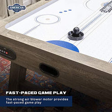 American Legend Brookdale Air-Powered Hockey Table with Rustic Wood Grain Finish Brown