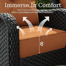 Aeeiua 10 Piece Patio Furniture Set with Fire Pit Table
