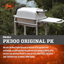 PK Grills PK300-SCX Portable Charcoal Grill and Smoker, Aluminum Outdoor BBQ Grill, Portable Grill for Camping, Backyard Grilling, Park, Tailgating, Silver