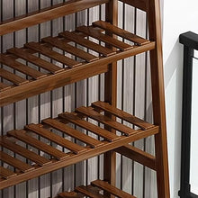 JOTDPFRYK House Balcony Decoration Plant Trellis Easy to Install Wooden Flower Stand Bamboo Flowerpot Stand Modern Rustic Balcony Planter Detachable Plant Ladder Frame Multifunctional Display Rack