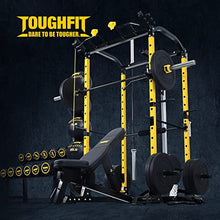 ToughFit Bumper Plate with Steel Insert - Rubber 2" Olympic Barbell Weightlifting Plates Set Black
