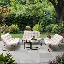Crestlive Products Outdoor Loveseat, Outdoor Sofa Set (3PCS Beige)