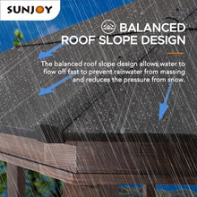 Sunjoy 15x15 ft. Octagon Hardtop Gazebo with Black Aluminum Roof Brown