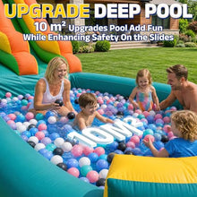 26ft Inflatable Water Slide with Splash Pool & 10M Water Hose & 1100W Blower, 100% PVC Commercial Heavy Duty Wet/Dry Inflatable Slide for Kids & Adults, Backyard Outdoor Summer Water Play(0.8MM)