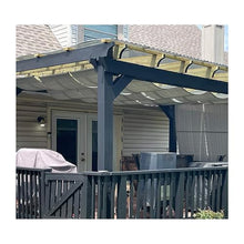 HOFUNTRE Pergola Shade Cover Retractable，Retractable Sun Shade Canopy Cover，Provide All-Weather Protection, Adapt to Various Environments, Free Retractable Design(W:2m/6.56ft*L:10m/32.8ft)