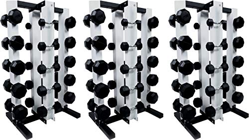 Ader Sporting Goods Rubber Dumbbell Set Black