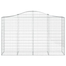 Arched Gabion Baskets 2 Pcs 78.7"x19.7"x47.2"/55.1" Galvanized Iron for Outdoor Plants White Black Other