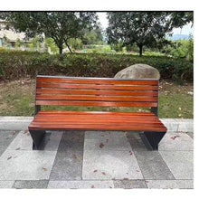 TBLOTYD Garden Bench Stainless Steel Park ChairOutdoor BenchesPineapple LatticeSolid WoodPlastic Wood BackrestThickened Steel BenchPatio Seating Patio Seating for Park，200 * 60 * 80