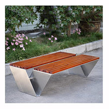 Outdoor Park Bench, 2 Rows of Solid Wood Benches with Stainless Steel Brackets, Library Hospital Mall Corridor Lobby Lounge Public Seats (Size : 90x42x150CM)