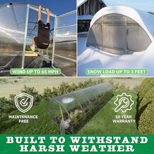 YourGreenHouses Polycarbonate Greenhouse Tunnel Clear 10x26 FT
