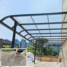 JCQXDL 1mm Clear Polycarbonate Sheets,Plastic Roof Panel,Weather-Resistant and Transparent Greenhouse Roofing Sheets,UV Protection Rain Outdoor Awning Covers,Glass Replacement,Easy Cut(1.56x15m)