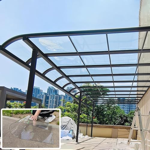 1.5mm roof skylight panels, polycarbonate roofing sheets, transparent acrylic plastic panels, PC plastic panels, polycarbonate sheets, strong and not easily deformed,0.6/0.8/1/1.2/1.5m(0.8mx12m(2.62ft