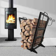 Tiuheyo Indoor and Outdoor Firewood Storage Rack Sturdy Iron Wood Stacking Rack with Firewood Support Frame, Wood Stacking Rack Storage Rack