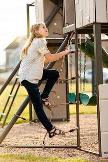 Lifetime Adventure Tunnel Swing Set Playset Earthtone