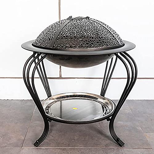 Backyard Patio Garden Fireplace for Campfire Bonfire with Spark Screen Cover,Poker,Fire Pit Cover,Grill Great for Outdoor and Patio